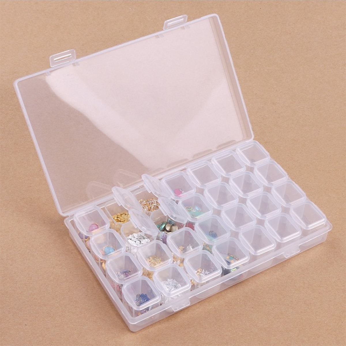 Tech Accessories Box - 28-секционный регулируемый пластиковый органайзер для хранения