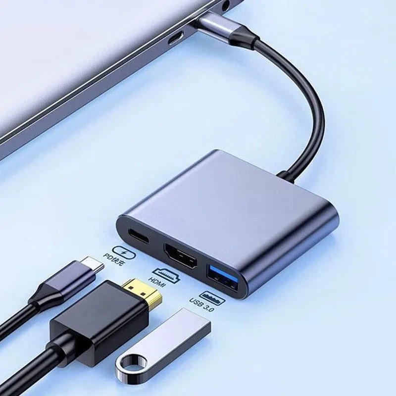 Type C Multiport Adapter - USB C-концентратор 3в1 Type C 3.0