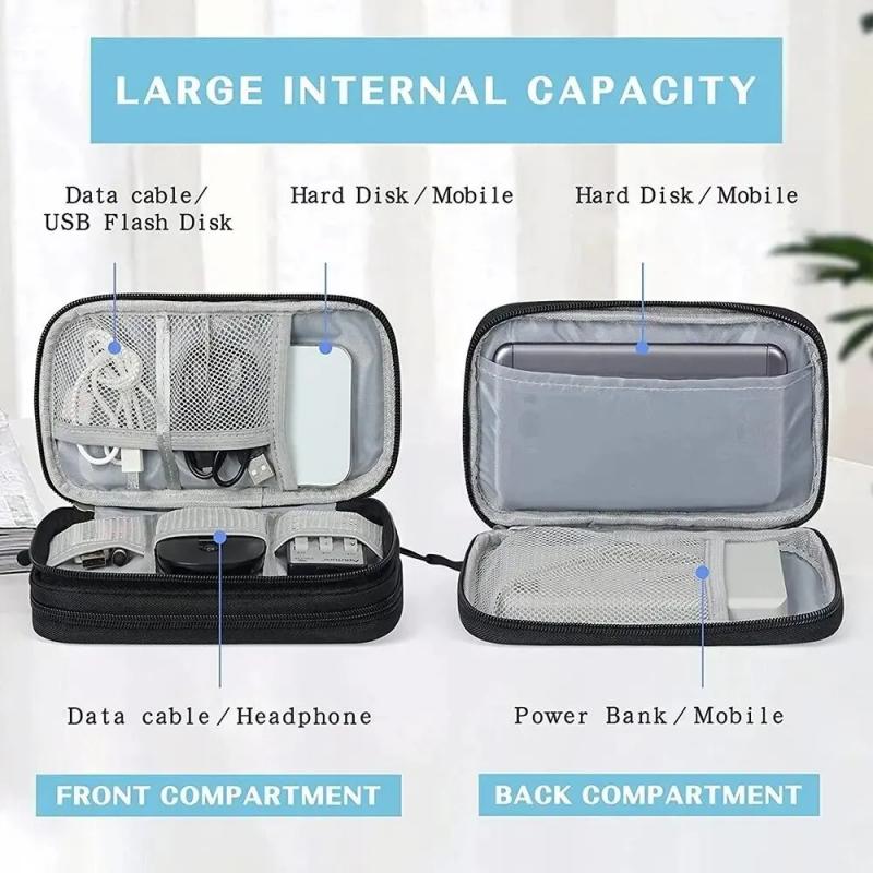 1 шт. серый/черный/розовый/тем – обзор и цена Cable Organizer Bag