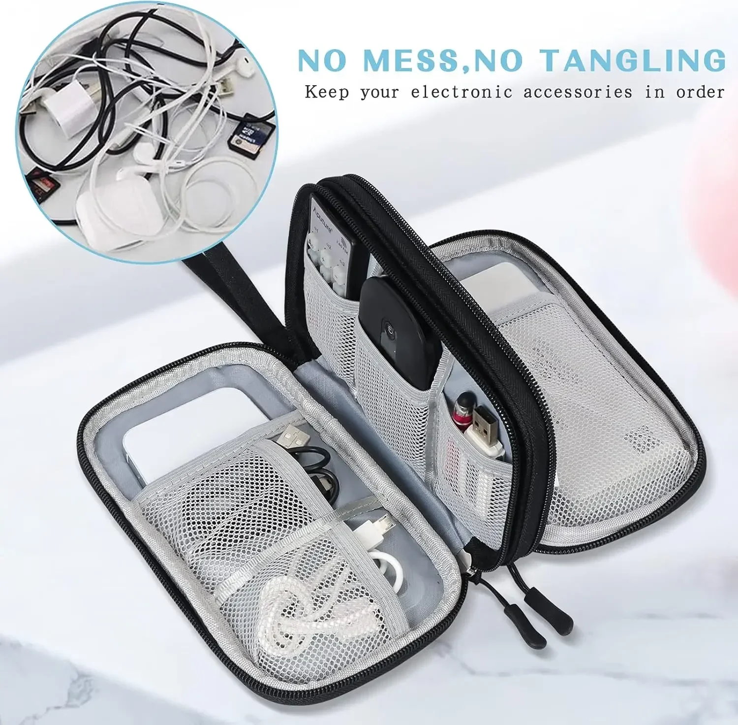 Дорожная сумка для кабелей, по – обзор и цена Cable Organizer Bag